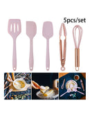 Utensílios de Cozinha Silicone Rosa